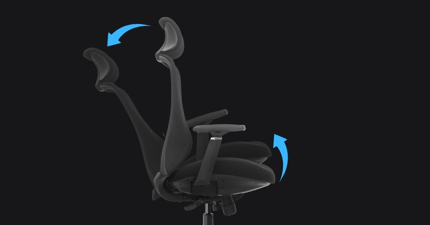 Mechanizm z 4-stopniową blokadą w fotelu VOYAGER